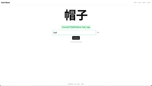 Preview image for Fast Hanzi